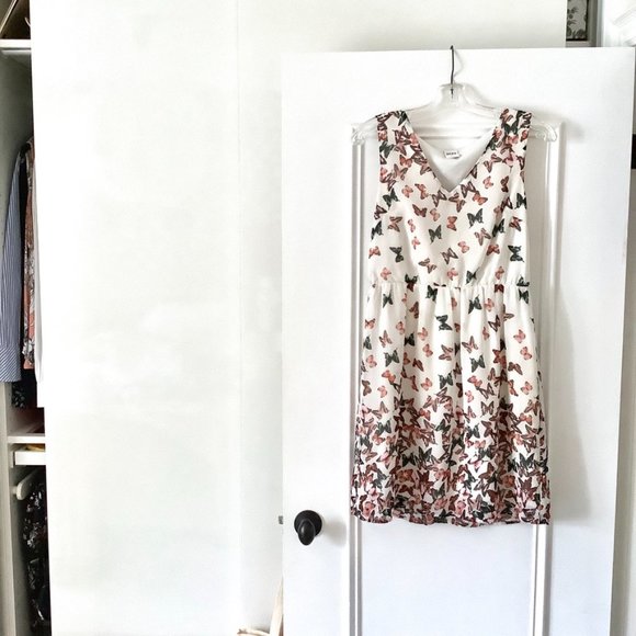 Vero Moda butterfly sleeveless v-neck mini dress M - Picture 10 of 10